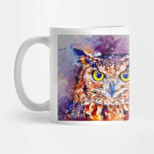 Watercolor Eagle Owl Mug